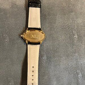 Staurino 18K Gold Diamond Dial & Bezel XL Swiss Watch Python Strap